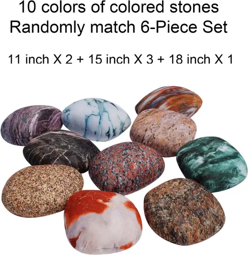 Miniatura 3 de Juego de 6 fundas de almohada de roca para habitación de niños, fundas de cojín de piedra de guijarro, accesorios de fotografía de piedra