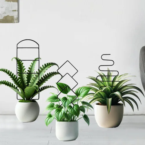 Miniatura 4 de 4 Paquetes de Enrejados para Plantas Trepadoras de Interior, HENABLE Enrejado de Metal Pequeño para Jardín para Plantas en Macetas al Aire Libre
