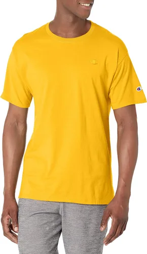 Champion Men's Classic Short Sleeve T-Shirt, Standard Fit, Midweight 100% Cotton, Available in Regular and Big & Tall Dorado(Team Gold)