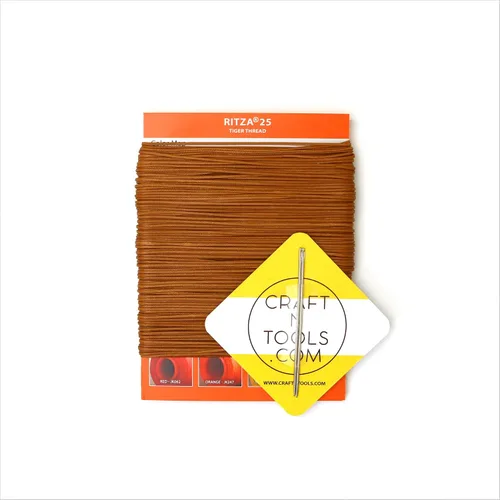 Miniatura 2 de Amber Glow RITZA 25 Tiger Thread for Leather Craft Hilo de tigre encerado Poliéster de 0.047 in