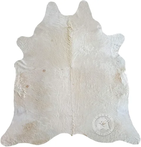 Miniatura 5 de Sunshine Cowhides Alfombra 100% auténtica de piel de vaca blanca natural, alfombra de estilo moderno de piel de animal y alfombra para el suelo