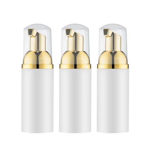 Miniatura 20 de Tekson 3 botellas de espuma de jabón (2 onzas), champú de pestañas espumoso de viaje vacío para limpiador, dispensador (bomba negra, blanca y rosa)