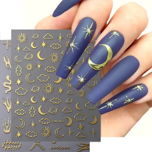 Miniatura 11 de 6 hojas de calcomanías de arte de uñas de Halloween, 5D estéreo, autoadhesivas, diseño de ojos holográficos, fantasma, llama, calabaza, día
