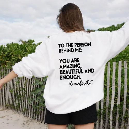 Miniatura 2 de MOUSYA Sudadera de gran tamaño con texto en inglés You Matter para mujer, sudadera con capucha de gran tamaño para concientización sobre la salud