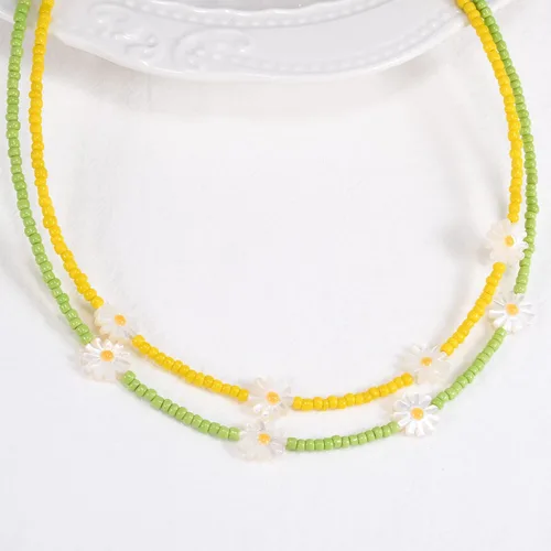 Miniatura 8 de Wellike Freshwater Pearl Beaded Necklace for Women Handmade Boho Colorful Glass Beads Choker Necklace Stainless Steel 18K Gold Plated Bohemian Women