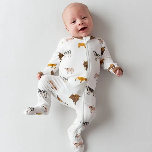 Miniatura 73 de KYTE BABY Pies unisex con cierre de cremallera, rayón hecho de bambú, 0-24 meses