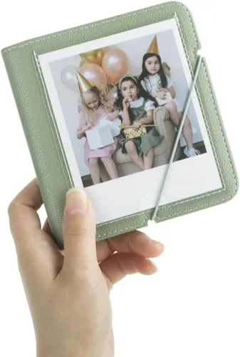 Álbum de fotos pequeño para cámara instantánea Instax WIDE 400/WIDE EVO, 28 bolsillos, álbum de fotos de cuero retro para Instax Wide 300/200/Pola