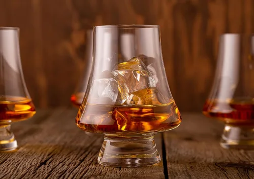 Miniatura 4 de Juego de 4 vasos de cristal de whisky bourbon - Vasos de degustación de borde estrecho - Hecho a mano - Bueno para brandy escocés de coñac - 9