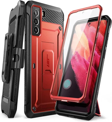 Miniatura 11 de SUPCASE Funda para Samsung Galaxy S21 FE con soporte y clip para el cinturón (Unicorn Beetle Pro), [protector de pantalla integrado]