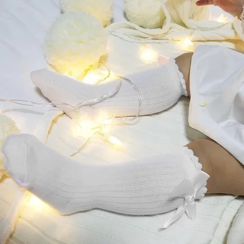 Miniatura 2 de DRESHOW BQUBO - Calcetines de vestir para bebé, calcetines de algodón para niñas pequeñas