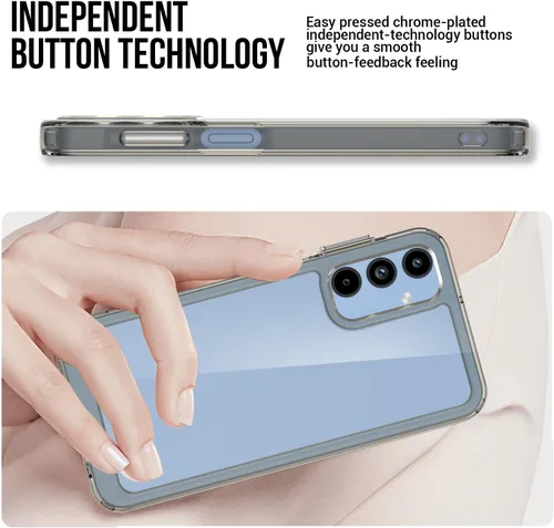 Miniatura 4 de Funda para teléfono Samsung Galaxy-A15-5G: Cubierta de teléfono a prueba de golpes de grado militar con protector de pantalla de vidrio templado