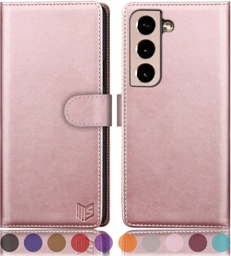 Miniatura 10 de SUANPOT Funda de piel tipo cartera para Samsung Galaxy S22+/S22 Plus 5G con bloqueo RFID, tarjetero para tarjetas de crédito, funda para teléfono