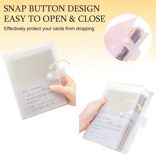 Miniatura 6 de BetterJonny - Organizador de tarjetas de índice de 3 x 5, tarjetas de índice de plástico transparente, bolsas organizadoras de libros, soporte