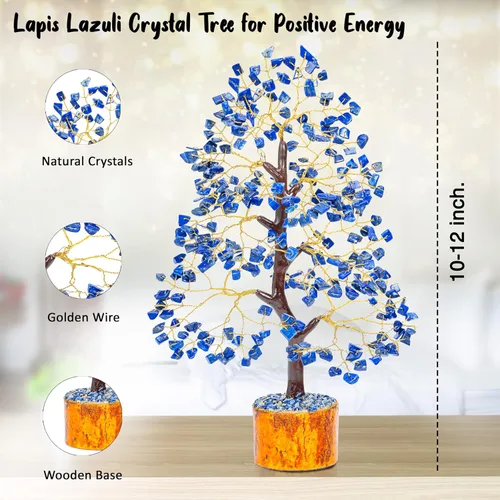 Miniatura 5 de Árbol de la vida de cristales de lapislázuli, piedras preciosas de chakras, feng shui, árbol del dinero, regalo de cristales sanadores, regalo