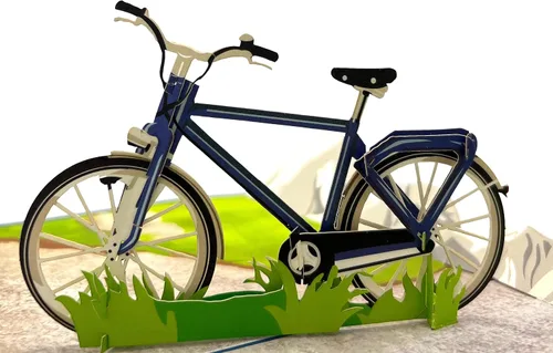 Miniatura 3 de 3D Pop Up Tarjeta de Felicitación Vehículos Tema (bicicleta)