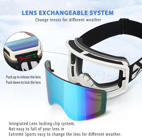 Miniatura 5 de EXP VISION Gafas de Esquí/Snowboard Parent-child Gafas de Nieve Sobre Gafas para Hombres, Mujeres, Adolescentes y Niños