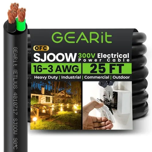 Miniatura 19 de GEARit Cable de alimentación portátil 10/3 10 AWG (100 pies - 3 conductores) SJOOW 300V calibre 10 cable eléctrico para derivaciones de motor, luces
