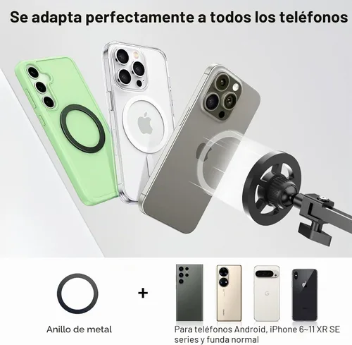 Miniatura 4 de Kefotic Soporte magnético de piso para cama acostado, soporte ajustable para teléfono de cabecera para iPhone Magsafe, soporte de teléfono celular