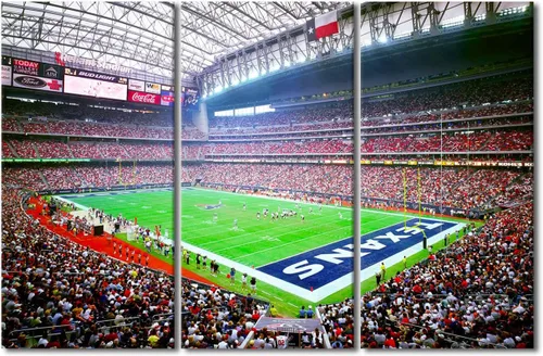 Miniatura 93 de 3 piezas de arte de pared deportivo del equipo de fútbol de los Vikings de Estados Unidos, pinturas de estadios deportivos Minnesota, Estados