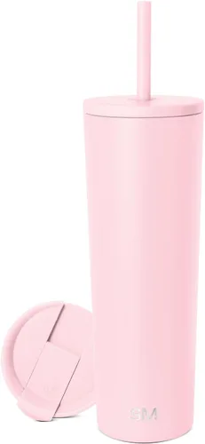 Miniatura 66 de Simple Modern- Vaso con aislamiento, c/tapa y pajilla Taza de viaje Botella de agua de ac. inox. reutilizable Unisex Colecc. Classic 24 oz