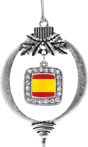 Miniatura 96 de Inspired Silver - Nana púrpura - Adorno de Navidad plateado - Adorno cuadrado para árbol de Navidad con circonita cúbica - Decoración colgante