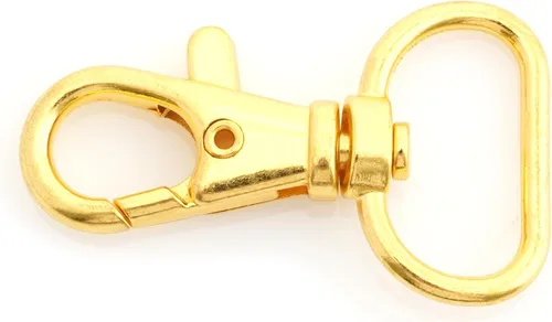 CRAFTMEMORE Ganchos de presión de gatillo de 3/4 de pulgada, clásicos giratorios de langosta con cierre de pinza para bolso, 20 unidades, CSPS Dorado