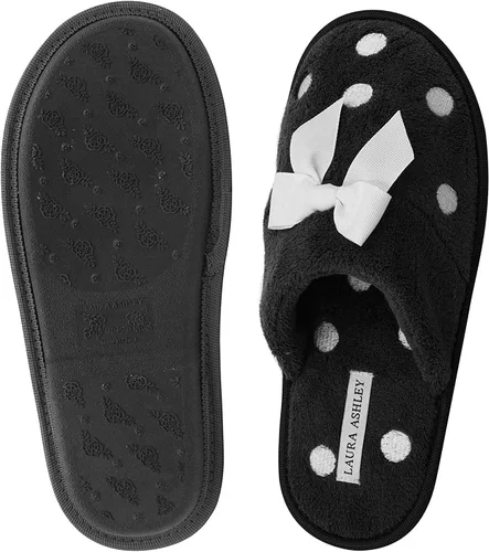 Miniatura 2 de Laura Ashley Pantuflas bordadas suaves de Terry Scuff para mujer