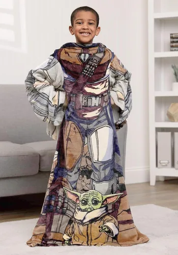Miniatura 3 de Northwest Star Wars: The Mandalorian Comfy Mando Youth Silk Touch - Manta cómoda con mangas, 48 x 48 pulgadas