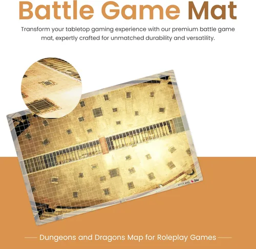 Miniatura 2 de IT'S A SKIN DND - Tapete de juego de batalla – Mapa de mazmorras y dragones de 36 x 24 pulgadas para juegos de rol, martillo de guerra, mesa