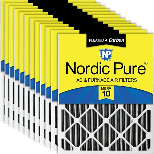 Miniatura 18 de Nordic Pure 18 x 25 x 2 (17 1/2 x 24 1/2 x 1 3/4) de carbono puro plisado reducción de olores Merv 8 filtros para horno, paquete de 3