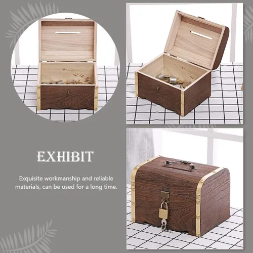 Miniatura 9 de Juego de pecho de metal vintage, caja pirata de estilo europeo con cerradura y llave, caja de regalo para niñas, mujeres y mujeres, talla L