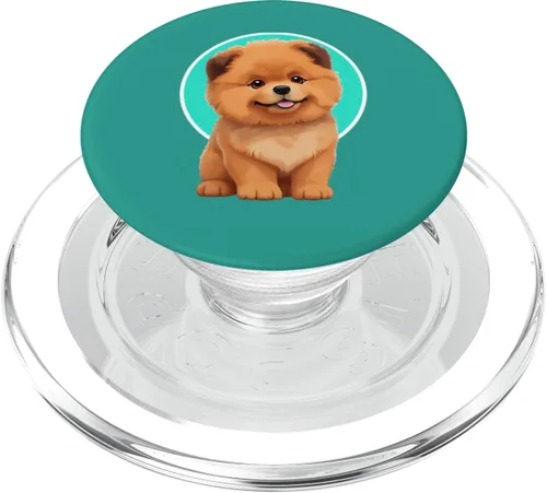 Cute Happy Chow Puppy Dog Cartoon Dog to Fall in Love PopSockets MagSafe PopGrip for iPhone
