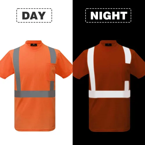 Miniatura 3 de caparazon Camisa de seguridad de alta visibilidad, camiseta reflectante ANSI/ISEA Clase 2 Naranja