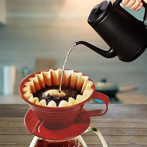 Miniatura 5 de Filtros de café para cesta de 1 a 4 tazas, filtro biodegradable marrón natural, papel sin blanquear para uso en la oficina en casa, flores de filtro