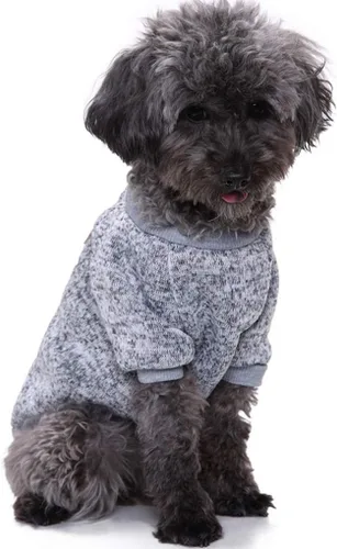 Miniatura 16 de Suéter de punto clásico para perros y mascotas, cálido para invierno, abrigo para mascotas, suéter suave para perros pequeños (XS, marrón)