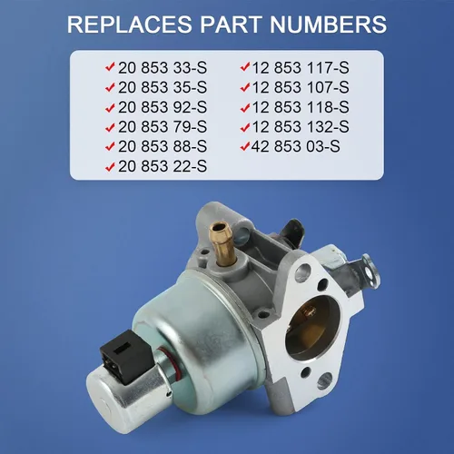 Miniatura 2 de Nuevo carburador de repuesto para Kohler 20 853 33-S 35-S 95-S 88-S Compatible con Courage SV530 SV540 SV590 SV600 Cub Cadet Toro John Deere 18-22HP