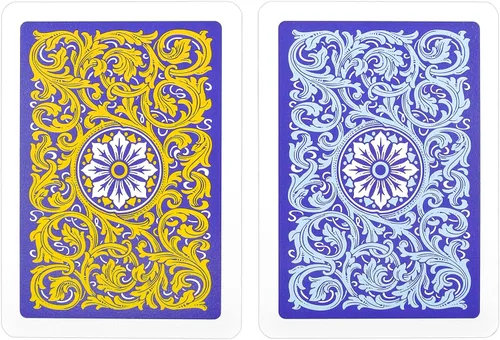 Miniatura 8 de Copag 1546 Neoteric Design - Juego de cartas 100 % de plástico, tamaño de póquer (estándar) violeta/amarillo/azul (índice jumbo, 1 juego)