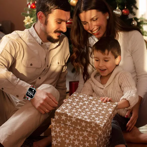 Miniatura 2 de Holidays - Correa de reloj compatible con Apple Watch de 38, 40, 41, 42, 44, 45 y 49 mm para mujeres y hombres, correa deportiva de silicona suave