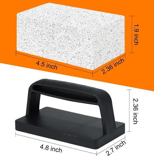 Miniatura 5 de Limpiador de parrilla resistente para Blackstone, ladrillo de limpieza de parrilla con asa, piedra pómez para limpiar parrilla, piscina, fregadero