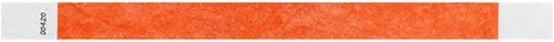 Miniatura 3 de 200 pulseras Tyvek de Wristco color rojo coral para eventos, cómodas pulseras de papel resistentes a desgarros, pulseras de identificación
