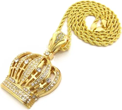 Miniatura 3 de Collar con cadena de cuerda cubana para hombre con diseño de hip-hop