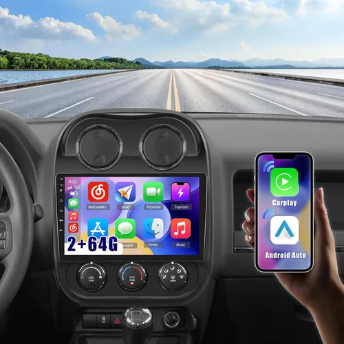 Miniatura 8 de Radio de coche para Jeep Compass Patriot 2010 2011 2012 2013 2014 2015 2016: pantalla táctil Android de 10.1 pulgadas para Compass Patriot estéreo