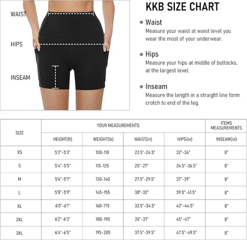 Miniatura 2 de KKB Pantalones cortos de cintura alta de 8 y 5 pulgadas para mujer, leggings de yoga, control de abdomen, pantalones cortos de entrenamiento