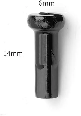 Miniatura 5 de Pezones de radios para bicicleta, pezones de radios de acero, tapa de radios de bicicleta de montaña para 14G, 40 unidades, 0.236 x 0.551 in