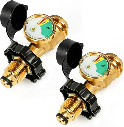 Miniatura 7 de Adaptador de tanque de propano de ajuste universal de 100 libras que convierte POL a QCC1 / Tipo 1 con adaptador de manguera de propano de calibre