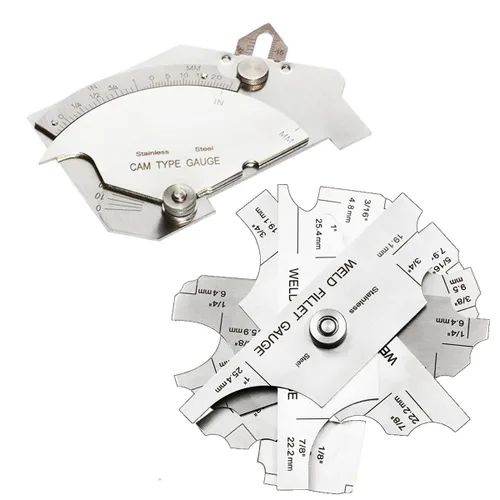 Miniatura 12 de Juego de medidor de soldadura incluye calibre tipo leva y calibre de soldadura de filete y calibre de comprobación de porosidad y calados y calibre