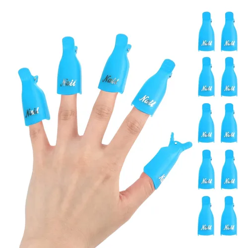 Miniatura 17 de Kit de removedor de esmalte de uñas de gel con 10 clips de removedor de esmalte de uñas rosa con tapa, botella dispensadora, empujador de cutículas