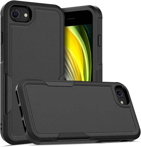 Miniatura 51 de Funda WOGROO para iPhone 8 Plus, iPhone 7 Plus de 5.5 pulgadas, funda protectora para teléfono a prueba de golpes, fuerte y duradera, color negro