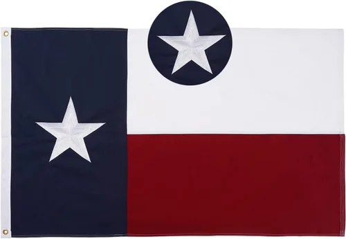 Miniatura 12 de Homissor Bandera de Texas de 12 X 18 pulgadas, banderas del estado TX bordadas cosidas para barcos, de nailon Oxford 210D