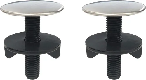 2 piezas de grifo de cocina cubierta de agujero de fregadero placa de orificio de grifo cubierta de tapón de metal cepillado acero inoxidable